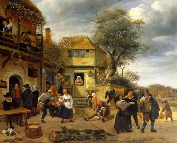 ヤン・ステーン Painting - 農民 オランダの風俗画家 ヤン・ステーン